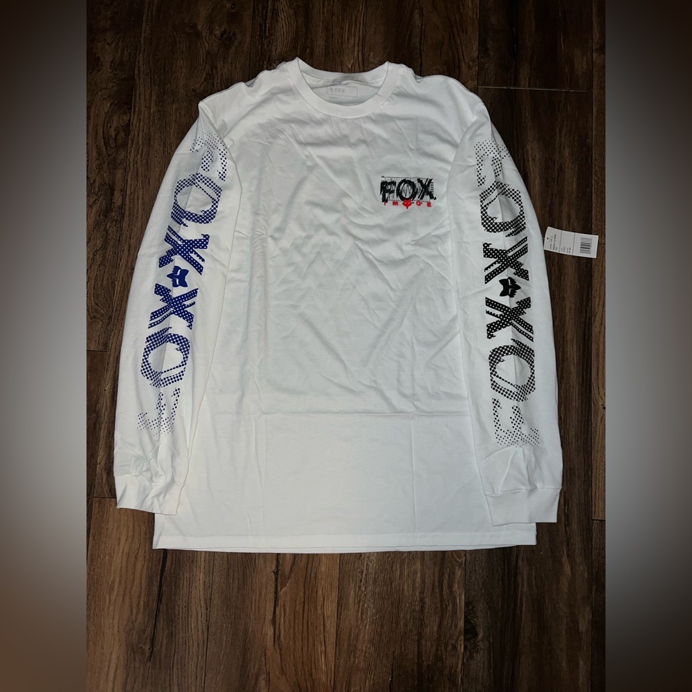 NWT Men’s Size LARGE Fox Brand Logo Long Sleeve.